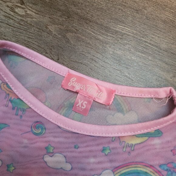 Dollskill Sugarthrillz Trippy mesh top - Picture 3 of 4